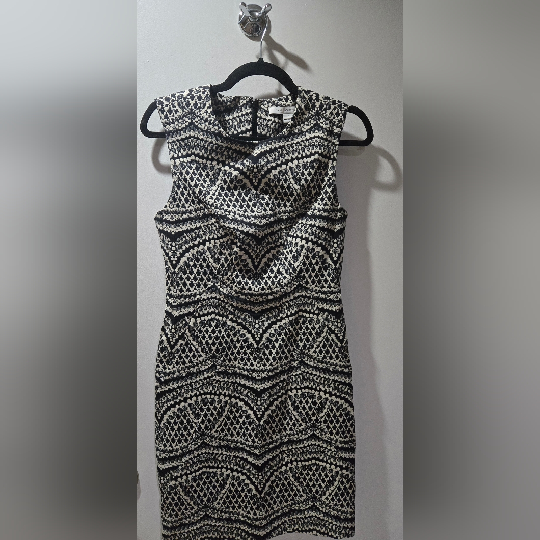 Diane Von Furstenberg Black And White Textured Dress